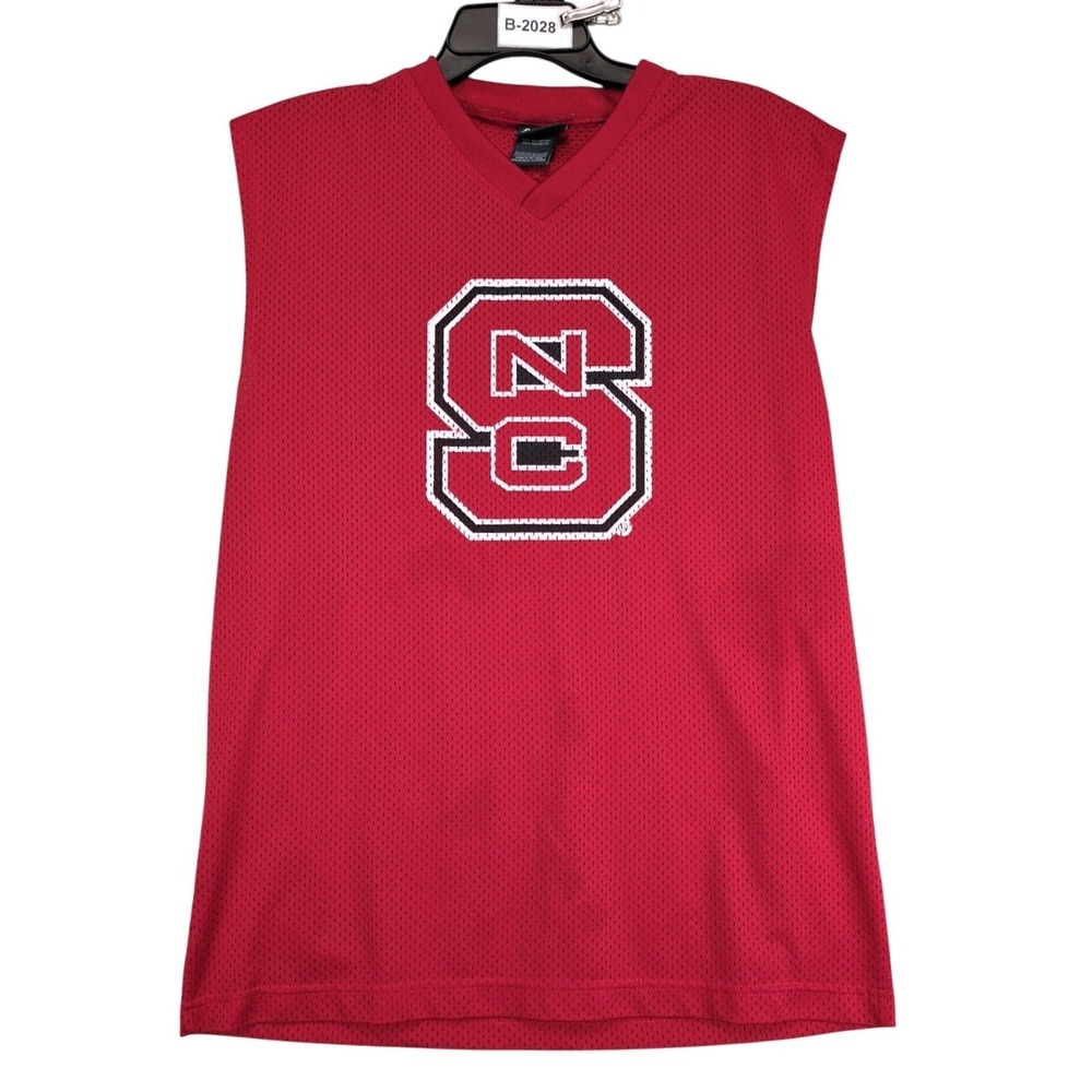 Vintage Pro Edge NC State Wolfpack Red Basketball Jersey Tank Mens L Mesh NCAA
